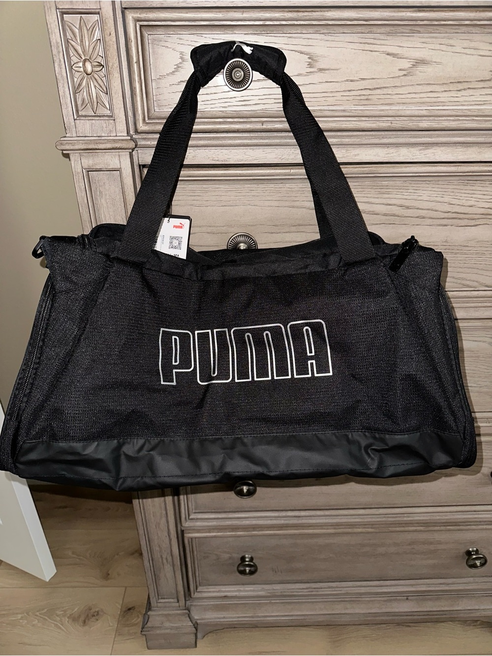 PUMA Black Men's Duffel Bag - Lightweight Sport Tote